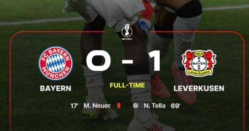 德國(guó)杯：拜仁十人不敵勒沃庫(kù)森，諾伊爾17分鐘遭紅牌