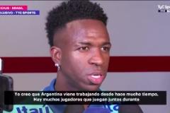 這是服了？維尼修斯：阿根廷隊(duì)贏得了世界杯，他們有信心