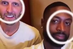 友好互動(dòng)！韋德和諾維茨基的默契考驗(yàn)！韋德：都給我整不好意思了