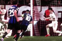 我羅勞塔羅，特寫(xiě)鏡頭看勞塔羅外腳背彈射，烏爾比?；靥鞜o(wú)力